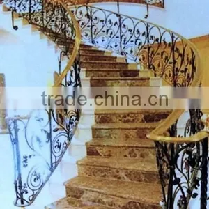 Interior Cheap Polished Light Brown Marble Stone Risers & Stairs thumbnail-2