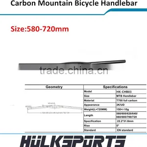 Wholesale T700 Full Carbon Mountain Bicycle Thill MTB Bike 580-720mm Mtb Carbon Handlebar thumbnail-1