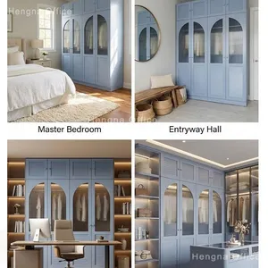 Multi-functional Metal Wardrobe for Student Dormitories, Durable Space-saving Steel Locker With Reinforced Hanging Rods thumbnail-4