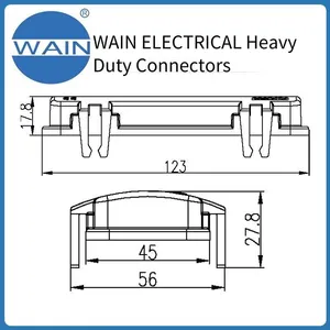 Wain Heavy-duty Connector H24b-cv-4c, Rectangular Connector With Metal 24b Housing, Aviation Plug thumbnail-3