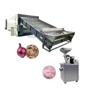 Automatic Vegetable Dryer Machine Dehydrator Onion Ginger Washing Cutting Drying Grinding Packing Production Line EPC thumbnail-1