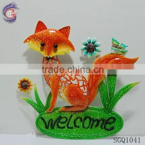 Metal Wall Hanging Decoration Fox Figurines for Sale thumbnail-1