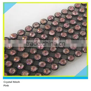 Heat Transfer Aluminum Rhinestone Mesh Various Colors Hotfix Rhinestone Mesh 7 Rows thumbnail-4
