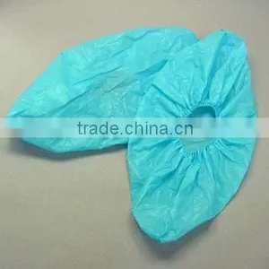Machine-made Disposable CPE PE Plastic Shoe Cover Shoecovers Green Blue White thumbnail-1