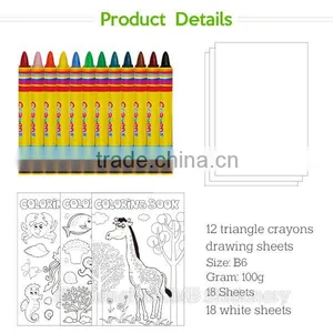 Safe Portable Drawing Set for Kids With Color Crayon and Drawing Pad thumbnail-5