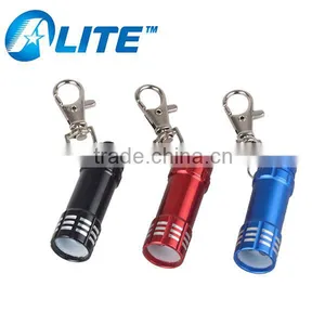 Factory Price Metal Aluminum LED Key Chain Mini Flashlight Keychain Light Torch LED Keyring thumbnail-1