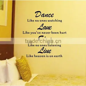2016 ColorfulHall 100x150cm Handcraft Dancing Like no One is Watching Wall Decals Life Motto Dance Love Removable Wall Sticker thumbnail-5