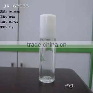 6ml Frosted Roll on Glass Bottle With White Cap thumbnail-1