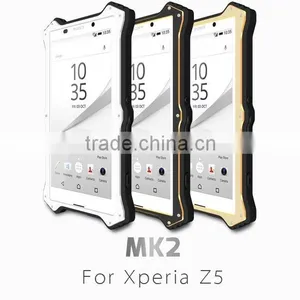 Love Mei MK2 Series Metal Aluminum Phone Cases Cover Flip Leather Shockproof Case For Sony Xperia Z5 TB-0152 thumbnail-1
