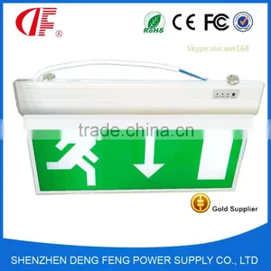 3W Hot Sell Rechargeable LED Fire Emergency Exit Sign, LED Acrylic Exit Sign Quality Choice thumbnail-1