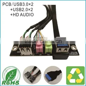 USB2.0 + 3.0 Audio Port Mic Earphone PC Computer Case Front Panel Replace Cable thumbnail-2