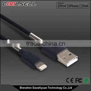 2017 New Design Fashion Injection Molding Usb Charging and Data Sync Flectional Cable With Spring Mfi Usb Cable thumbnail-1