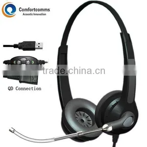 Professional Binaural Usb Headset for pc HSM-902TPQDUSBC thumbnail-1