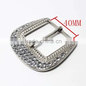 Customized 40mm Silver Plated Overalls Harness Metal Belt Buckle for Women Coat thumbnail-1