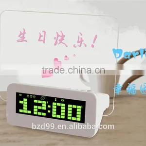 New Promotional Multi-functional USB HUB Electronic Digital Timer Transparent LCD LED Memo Board Alarm Clock thumbnail-3