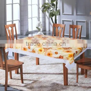 PVC/PEVA Lace Tablecloth With Flannel Backing, High Quality & Waterproof & Oil Proof thumbnail-1