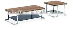 CT-06-1 ET-06-1 Stainless Steel Glass Modern Coffee Table thumbnail-2