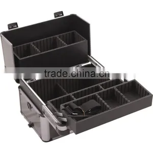Professional 2n1 Aluminum Rolling Hairstylist Makeup Case With 4 Wheel Trolley thumbnail-2