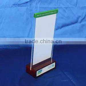 Customized Vertical Double Sided Stand up Clear L-shape Acrylic Sign Holder,A3,A4,A5 Menu Holder Table Tent Quality Choice thumbnail-6