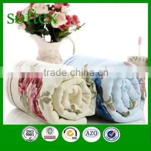 High Quality Terry Cloth Medium Size Rose Printed Face Towel thumbnail-4