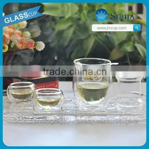 Small Size Chinese Kungfu Tea Double Wall Tea Cup thumbnail-1