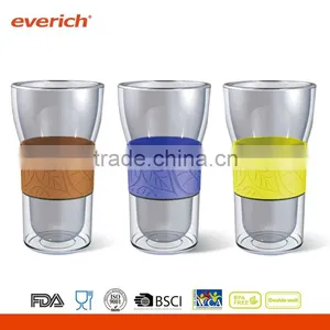 Everich Custom Heat Resistant Double Wall Glass Cup Without Handle thumbnail-4