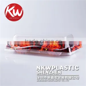 KW-0001 Disposable Container Plastic PS/BOPS Colorful Printed Wholesale Japanese Sushi Food Packing Tray thumbnail-1