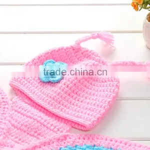 Crochet Knitted Wool Butterfly Photo Costume,Newborn Baby Photo Outfit thumbnail-4