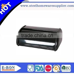 Colorful High Quality Stainless Black Steel Bread Bin thumbnail-1