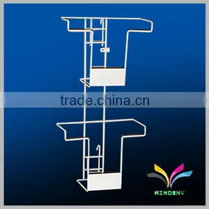 Sign Holder 2 Tires Wall Mount Metal Magazine Rack Book Display Racks thumbnail-1