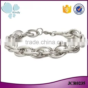 Kindy Jewelry JCB0235 Latest Design Natural Color Stainless Steel Bracelet Hand Chain for Men Supplier's Choice thumbnail-1