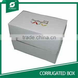 WHITE CARDBOARD CORRUGATED PAPER BOX FOR MAILING thumbnail-2