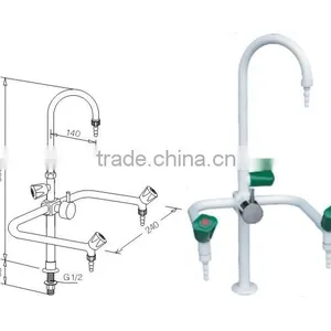 Three Ways Bench-top Flexible Gooeseneck Lab Faucet Quality Choice thumbnail-4