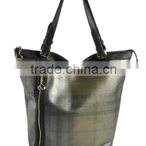 Summer Hot! Plaid Printed Barrel Satchel Fashion Ladies Handbags 2012 thumbnail-1