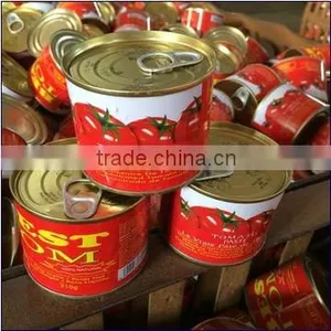 Factory Supply OEM Brand Canned Tomato Paste 70g*100tins thumbnail-3
