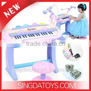 2014 Newest Funny Kids Electronic Organ Toy With Microphone & Chair thumbnail-1