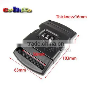 2" Webbing Password Safety Detach Buckle Plastic for Travel Luggage Backpack #FLC418-50B thumbnail-1