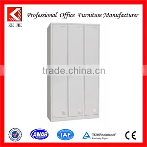 French Antique Metal Locker Furniture Three Door Storage Locker Sliding Door Lockable Metal Storage thumbnail-1