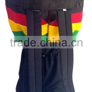 Djembe Bags Basic Black Cotton With Rasta Stripe thumbnail-3