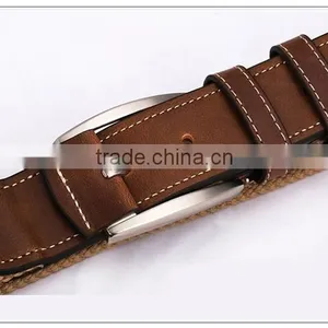 Custom Belt Cowhide Leather Belt Canvas Belt thumbnail-3