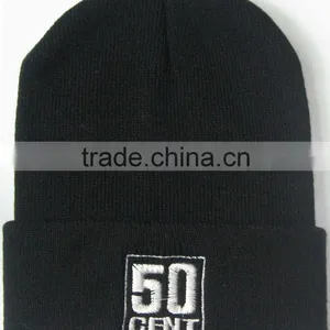 Embroidery Acrylic Beanies,knitted Hats,beanie Caps thumbnail-1