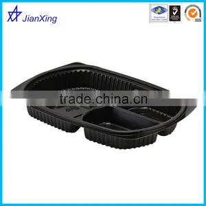 Black Rectangular Plastic Microwavable Container thumbnail-1