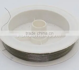 Tiger Tail, Stringing Materials, Silver Gray, About 0.38mm in Diameter, 80m/roll (L0.38mm80-01) thumbnail-1