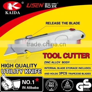 Tool Cutter 2pcs Trapezoid Blade Zinc Alloy Sliding Utility Cutter Knife thumbnail-1