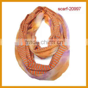 Very Beautiful European Loop Scarf, Chevron Infinity Scarf thumbnail-1