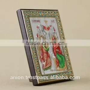 Greek & Russian Orthodox Wooden Icon. Angels. Annunciation. Middle Size thumbnail-3