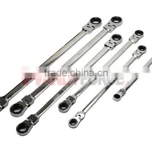 6PCS Extra Long Double Box Flexible Ratchet Wrench, Auto Repair Tools thumbnail-1