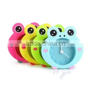 Wholesale Creative Mini Silicone Small Alarm Clock Frogs Candy Color Silicone Lazy Alarm Clock Digital Alarm Clock thumbnail-1