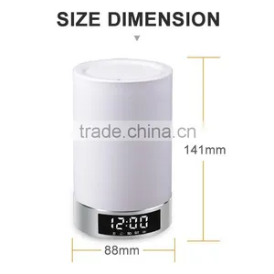 Coloful Portable Bluetooth Speakers With Led Light Wireless Speaker With Clock Touch Sensor thumbnail-3