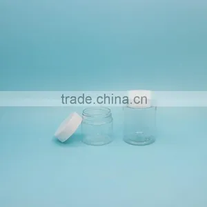 Manufacturer Sale High Quality Empty Custom Clear Plastic Jar With White Cap thumbnail-4